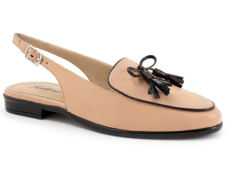 Trotters Lillie - Womens Slingbacks Beige Dark Brown (159)