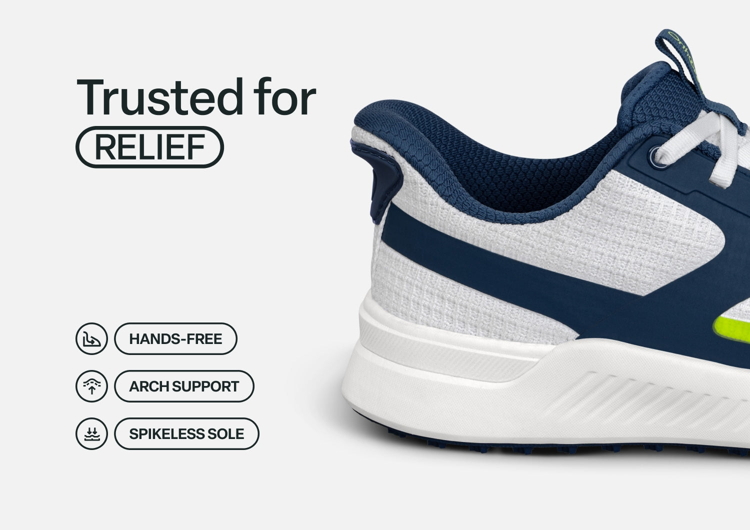 Orthofeet Fairway White/Navy/Lime - view 5