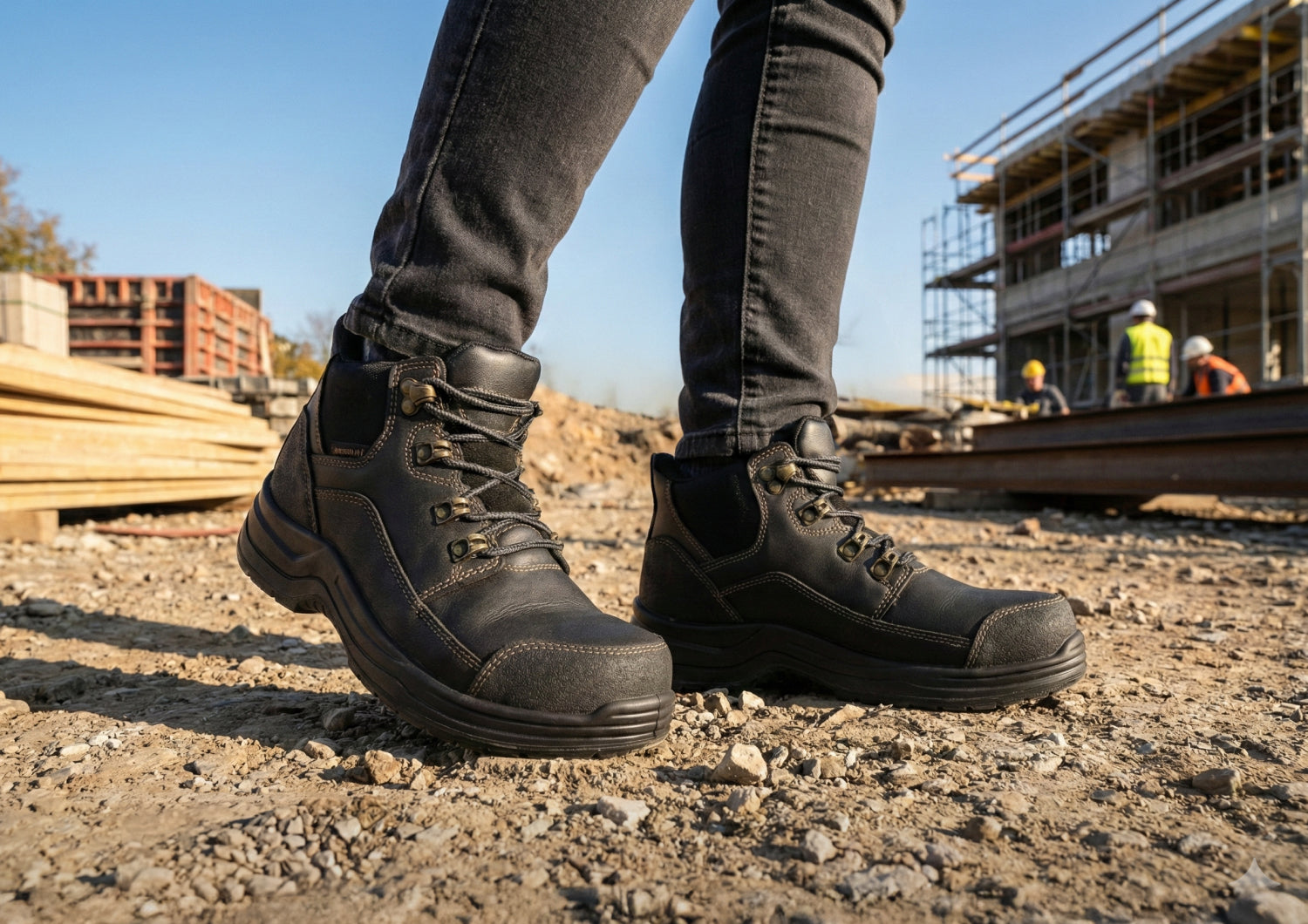 Orthofeet Quartz Hands-Free Work Boot Black - lifestyle