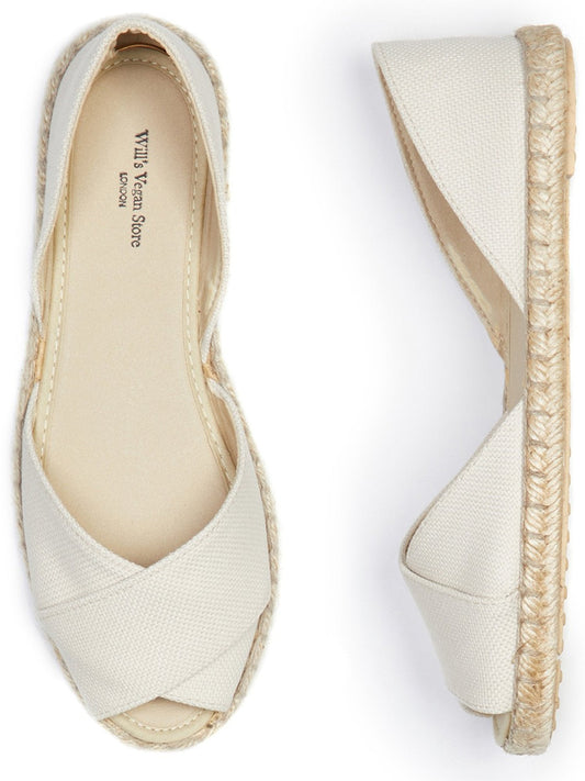 Will's Vegan Recycled Espadrille Cross-Over Sandals - Women's