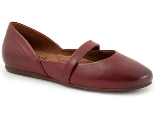Softwalk Samara - Womens Flat Dark Red (601)