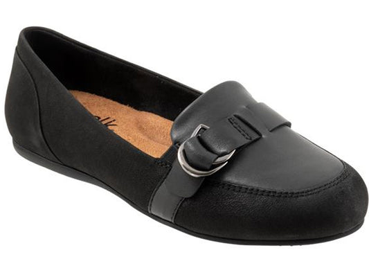 Softwalk Serra - Womens Flats Black Nubuck (004)