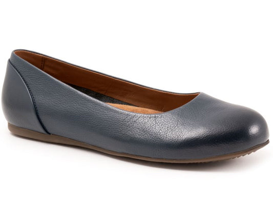 Softwalk Sonoma - Women's Flat Navy Tumbled (401)