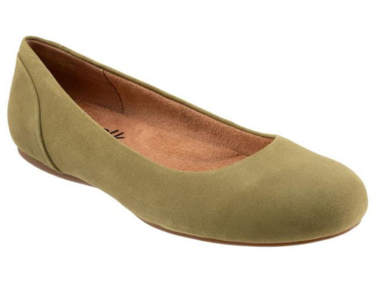 Softwalk Sonoma - Women's Flat Olive Suede (345)