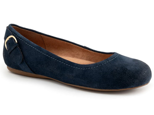 Softwalk Sydney - Womens Flat Navy Suede (403)