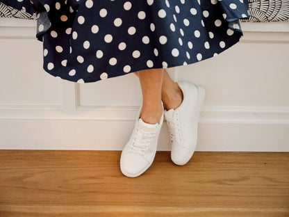 WCV002P Charlie WHT Lifestyle Bench Polkadot Dress