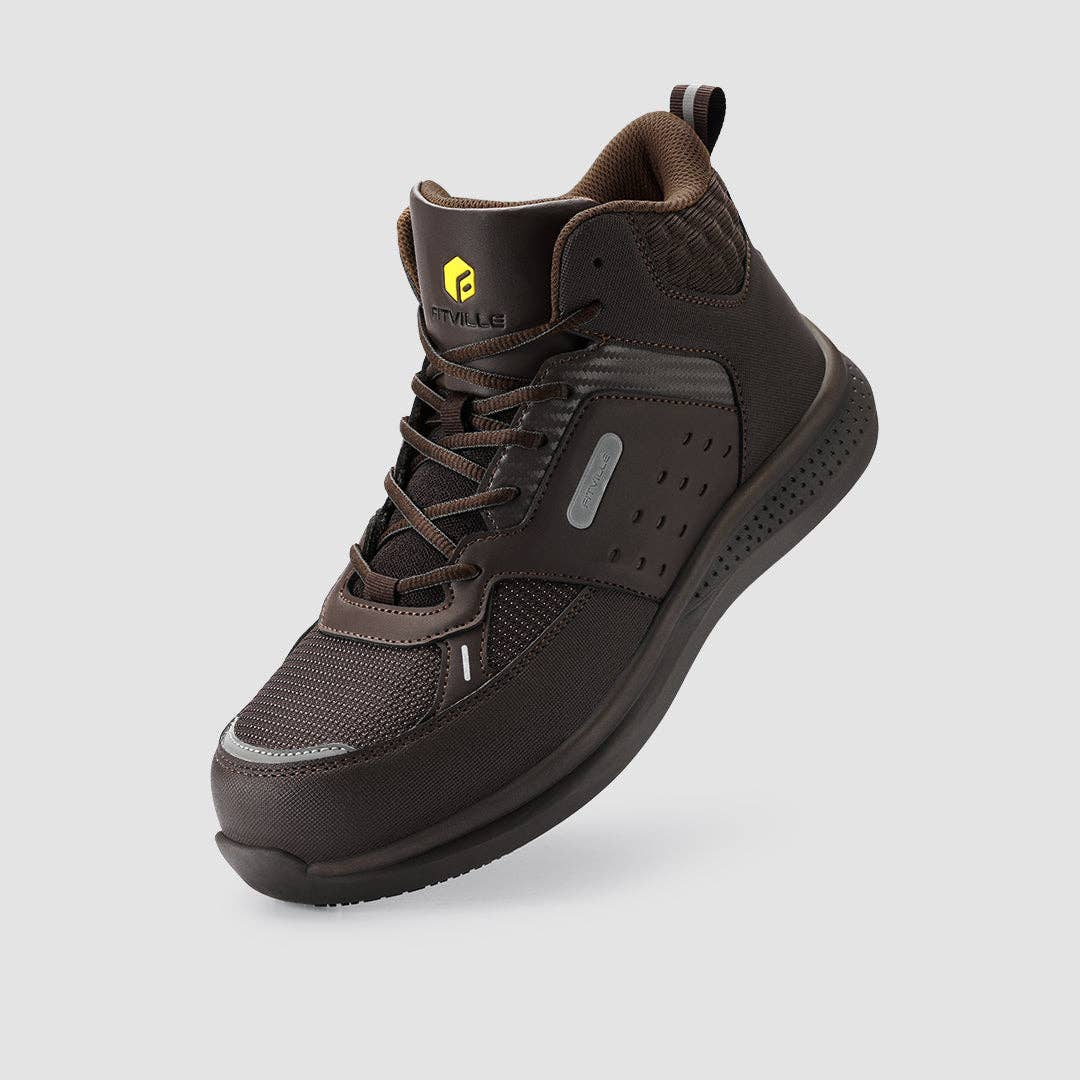 FitVille Men's High-top SteelCore Work Boots