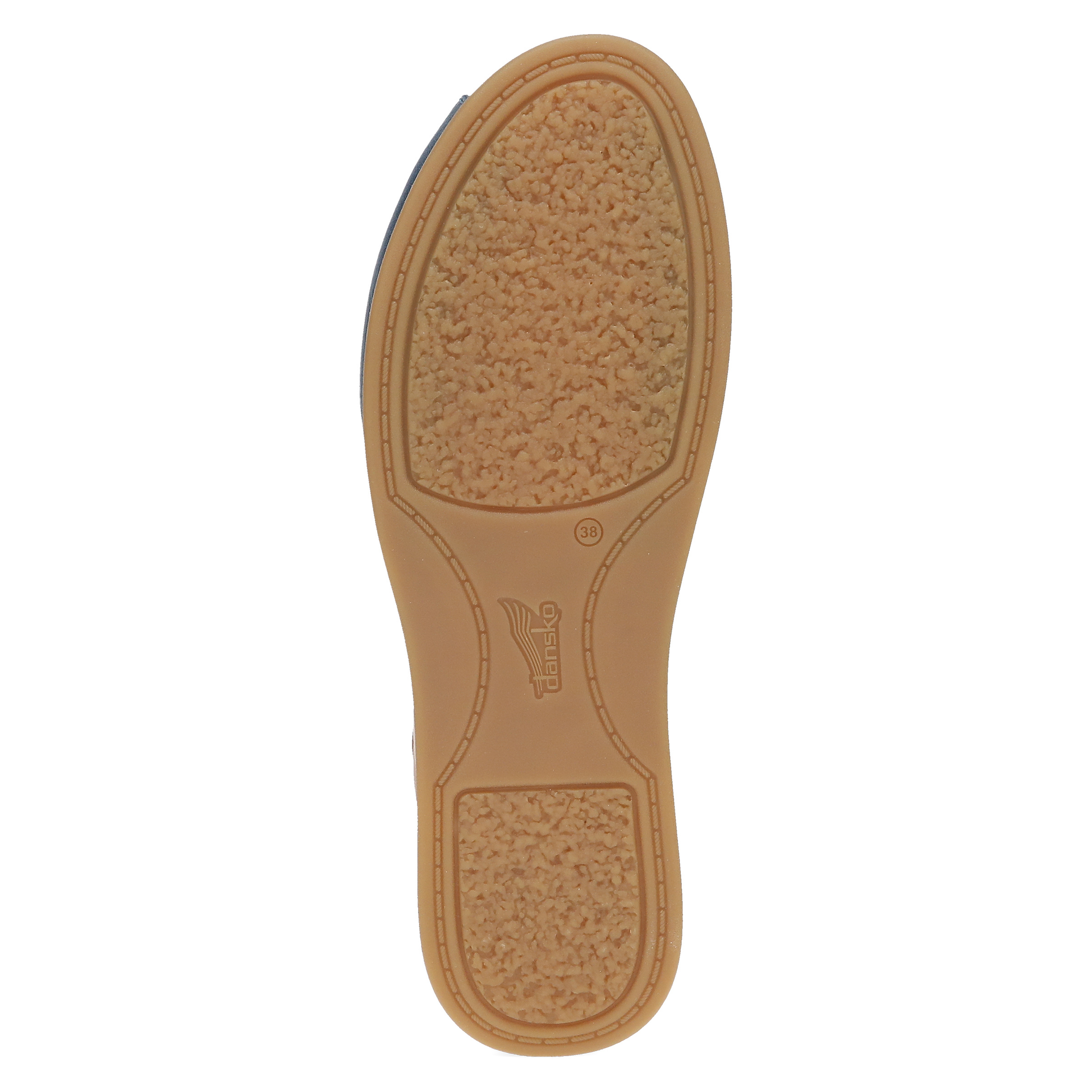 Dansko Cass - Women's Contoured Footbed Sandal - Blue/Tan Sole View