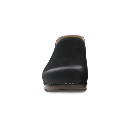 Dansko Brenna Black Burnished Suede Front