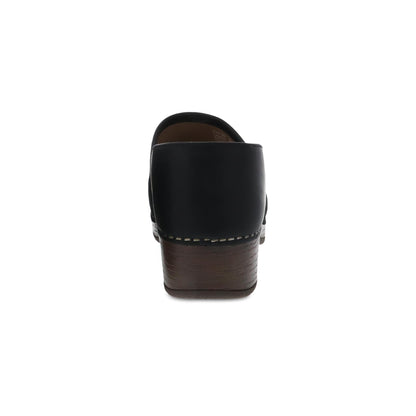 Dansko Brenna Black Burnished Suede Heel
