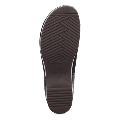 Dansko Brenna Black Burnished Suede Sole