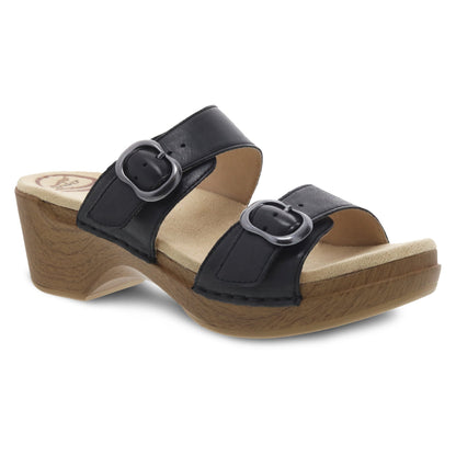 Dansko Sophie Black Leather Outside
