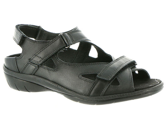 Drew Lagoon - Women's Sandal Black Leather (12)