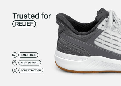 Orthofeet Advantage - Men's Hands-Free Pickleball Shoe with Wide Toe Box
