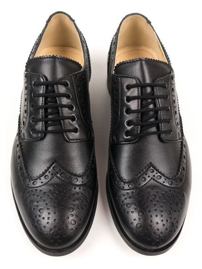 Will's Vegan City Wingtip Brogue Oxfords Black