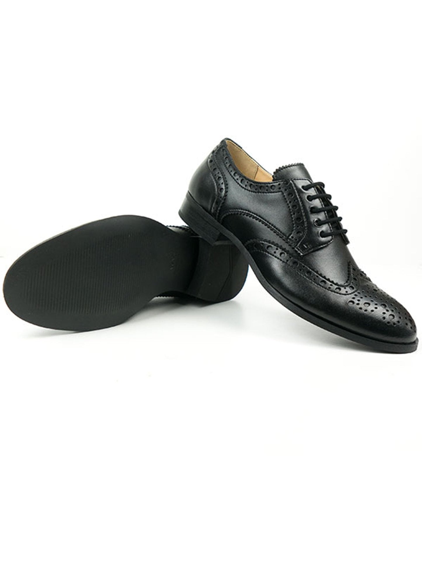 Will's Vegan City Wingtip Brogue Oxfords Black