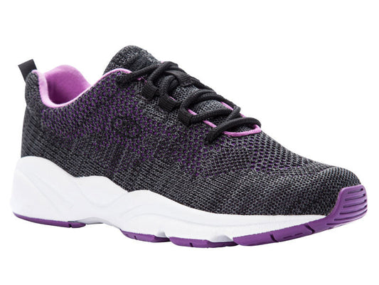 Propet Stability Fly - Women's Athletic Shoe Black/Berry (WAA072MBBY)